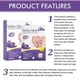thumbnail image 3 of 8PCS Lavender & VC Foot Peeling Mask Exfoliating Heels Calluses Remove Foot Patches Dead Skin Remover Pedicure Socks Foot Care, 3 of 4