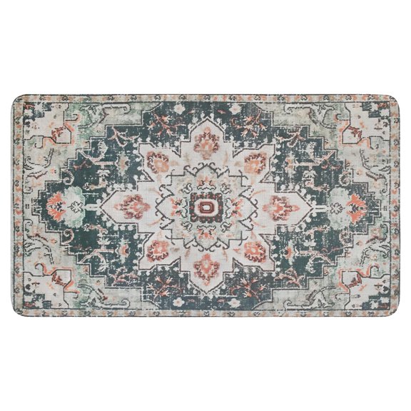 Bohemian Blue Ethnic Rug Door Mat Welcome Door Mat for Front Door, Home Entrance, Yard, Floor, Patio, Non Slip Spring Summer Welcome Mat Indoor Outdoor Doormat 30"*17"