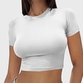 thumbnail image 2 of Everyday Bras for Women Day Cup Crop Top for Women Sports Bra Comfy Sports Bra Crop Sports Bra Top Sports Bras for Yoga Yoga Bras for Women High Neck Women Yoga Clothes Women Sports Womens White S, 2 of 4