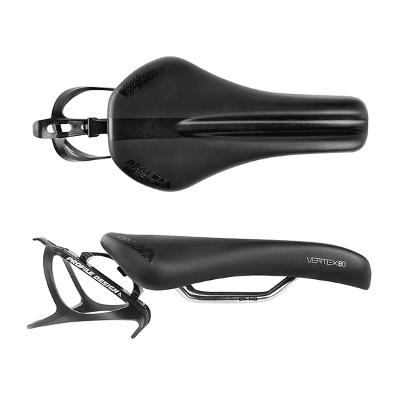 Profile Design Vertex 80 Solid Saddle CrMo Rails Black 135mm x 60mm