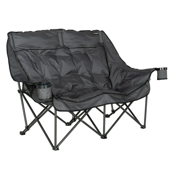 Lippert 2024043335 Big Bear Heated Folding Loveseat - Dark Gray