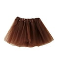 thumbnail image 2 of LYHaoo Baby Girls Soft Fluffy Tutu Skirt Toddler Party Carnival Girl Mesh Tutu Soild Dance Princess Skirt,Princess Dresses for Girls Sizes 5-10 Years Brown, 2 of 3