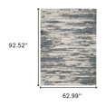 thumbnail image 3 of 5' X 8' Blue Grey Beige And Brown Abstract Power Loom Stain Resistant Area Rug, 3 of 10