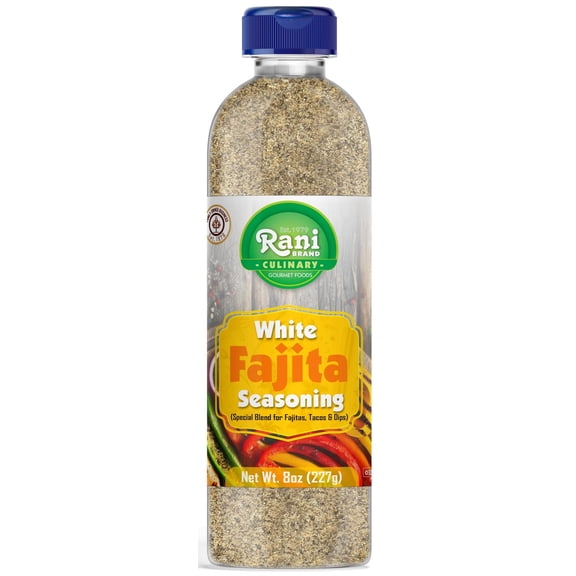 Rani White Fajita Seasoning (Special Blend for Fajitas, Tacos & Dips) 8oz (227g) PET Jar ~ All Natural | Gluten Friendly | NON-GMO | Kosher | Vegan