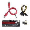 thumbnail image 2 of PCI-E Riser Board 1X to riser card PCI-E 16X Extender 6-pin Adapter Card PCI-E GPU Extender Board Computer Accessory, 2 of 9