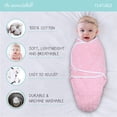 thumbnail image 4 of The Peanutshell Swaddle Blankets for Baby Girls, Cheetah & Ditsy Floral, 3 Pack Wrap Set, 2 Sizes (Medium/Large), 4 of 10