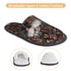 thumbnail image 3 of Fotbe Floral Pantuflas Peludas para Mujer con Estampado, Zapatillas de Peluche, Zapatos de Invierno para Casa, Uso Interior y Exterior-Medium, 3 of 8