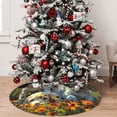 thumbnail image 5 of Sikiie Sunflower Field Spotted Dog 30-48 inches {designName} Print Christmas Tree Skirt Snowman Xmas Tree Skirt with Edge Christmas Decorations for Holiday Party48", 5 of 7