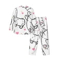 thumbnail image 2 of Bingfone Men'S Pajama Set 2 Piece Loungewear Pjs, Long Sleeve With Pajama Pants-Alpacas And Hearts, 2 of 9