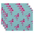 thumbnail image 2 of Simply Daisy, 18 x 14 Inch Flamingo Fanfare Martini Animal Print Placemat (set of 4), Pink, 2 of 2