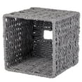 thumbnail image 3 of MyGift Decorative Gray Paper Rope Woven Square Tissue Box Holder, 3 of 7
