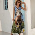 thumbnail image 2 of Farmhouse Highland Cow Funny Cattle And Flower Sleeveless Dress Female Clothing Dress Women Summer 2025 Dress, 2 of 7