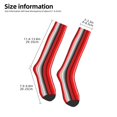 thumbnail image 2 of Cauagu Red Black and White Serape Blanket Stripes Funny 13.8in Socks for Unisex for Men,Women and Teens with Christmas,Holiday or Birthday Gift, 2 of 6