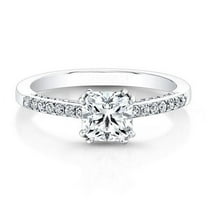 1.31 Ct Stunning Lab Created Diamond Engagement Ring for women 14K White Gold Size 6