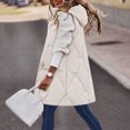 thumbnail image 2 of Viikei Winter Coats for Women Fashion Women Pocket Coat Long Jacket Winter Sleeveless Down Waistcoat, 2 of 3
