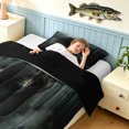 thumbnail image 4 of Manfei Grizzly Bear Twin Comforter Sets, Vintage Farmhouse Animal Bedding Set, Black Gray, Black Reversible, 2pcs, 1 Comforter and 1 Pillowcase, 4 of 7