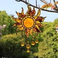 thumbnail image 2 of Stained Glass Sun Suncatcher, Hanging Window Ornament with Beads for Home & Garden Decor, 2 of 6