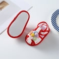 thumbnail image 4 of Gibobby Baby Infant Girls Boys Sandals Non Slip Rubber Sole Summer Beach Outdoor First Walker Crib Shoes(Red,3-6 Months), 4 of 5