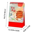 thumbnail image 3 of Kuroiy 2026 Desk Calendar, Festive Red Mini Desktop Planner, Thick Paper, Holiday Marked, Sturdy Stand, Easy Page Turning, Year-Round Scheduling, Giftable Packaging, 3 of 7