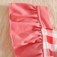 thumbnail image 5 of Sopiago Baby Girl Clothes Summer Outfit Newborn Strawberry Bow Ruffle Sleeveless Tulle Romper Dress Cute Infant Onesie Watermelon Red,3-6 Months, 5 of 6