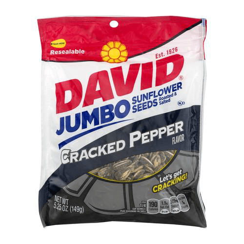 David Jumbo Sunflower Seeds Cracked Pepper (Pack of 2)