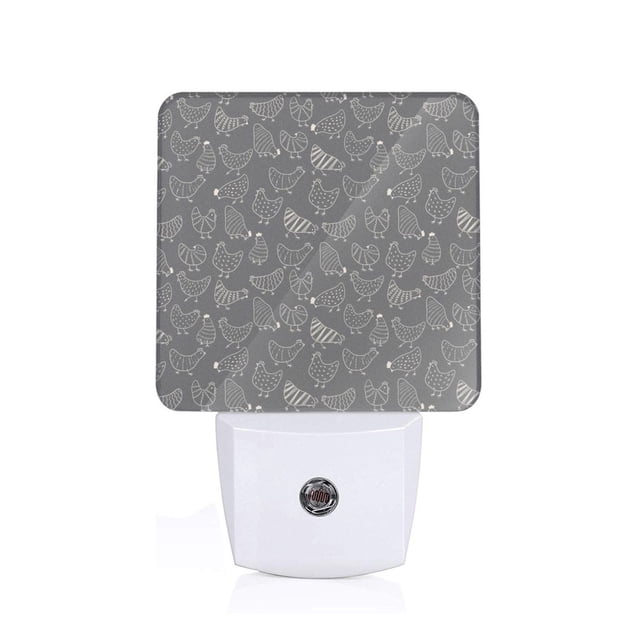 Fotbe Veilleuse LED Rétroéclairée Motif Poulet Amusant avec Capteur de Mouvement & Capteur Crépuscule à l'Aube Veilleuse Écoénergétique, Veilleuse de Chambre-Uk