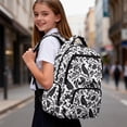 thumbnail image 6 of FKELYI Black Leaf Raven Print 17 Inch School Bookbag for Kids Backpack Spacious Schoolbag for Elementary Student Casual Daypack with Multi-Pockets Travel Knapsack for Boys, 6 of 7
