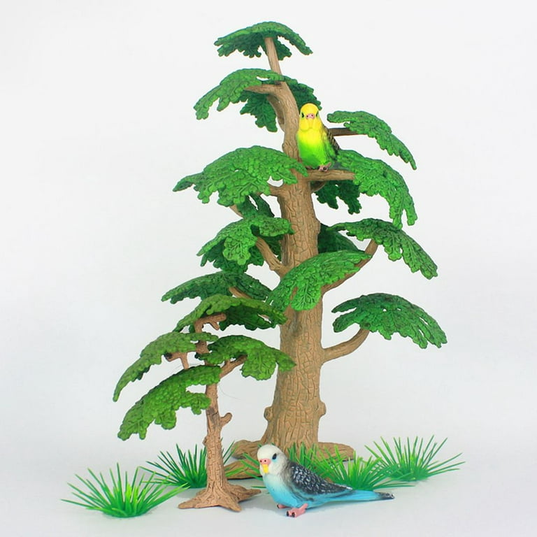 Diorama Supplies Model Miniature Plastic Toy Trees Forest Bushes Rainforest  Plant Crafts Train Scenery Weeping Willow Apple Firs Oak 10 Set