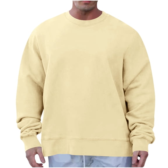 Dvprdro Oversized Sweatshirts for Men Crew Neck Long Sleeve Sweat Shirts Casual Comfy Pullover