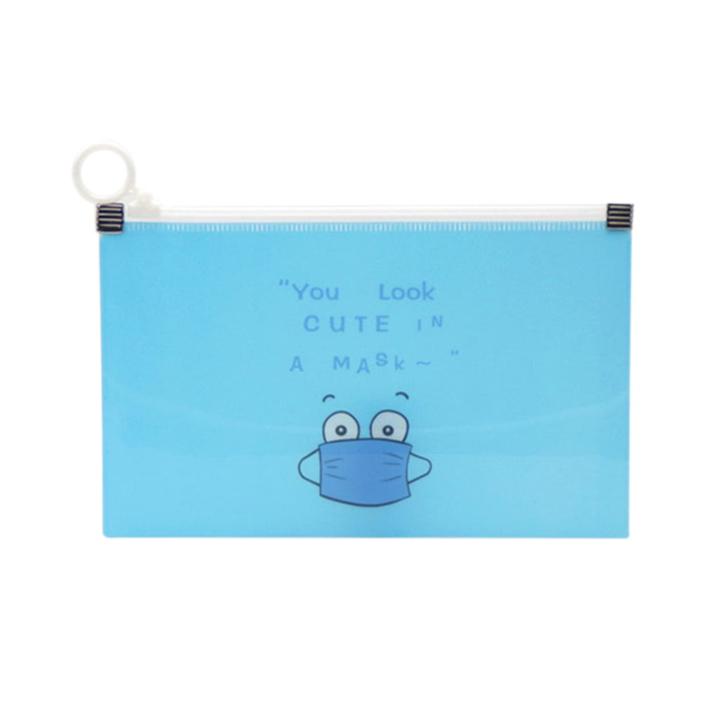 Cartoon Design Mask Storage Bag Outdoor Hiking Traveling Camping Face Dust Mask Holder Pouch