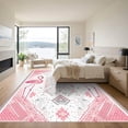 thumbnail image 3 of ODIKA 6x9 Machine Washable Non-Slip Area Rug, Bohemian Pink High Traffic Rug, Pink, 1051213, 3 of 7