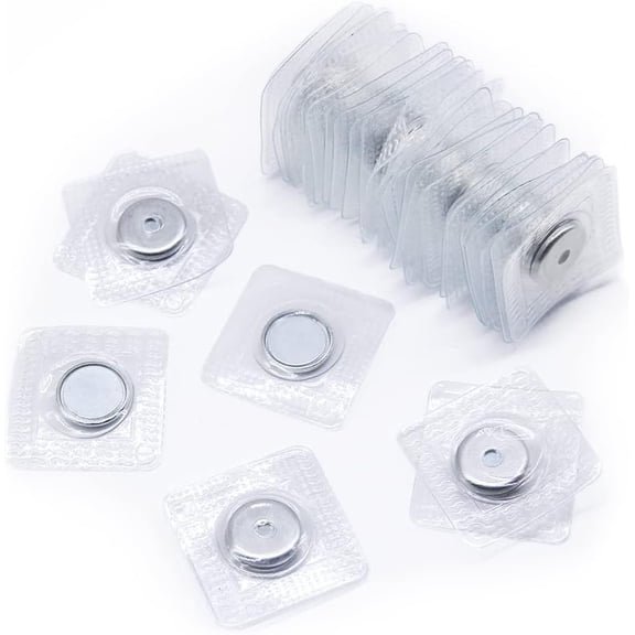 12 Pairs 1.18 Inch Invisible Hidden Sew Magnetic Snaps, PVC Strong Magnetic Closures Fastener Buttons for Purses Handbags Clothing DIY Crafts