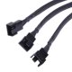 thumbnail image 4 of Kuymtek Cable de ventilador PWM de 4 pines Cable de extensión con funda negra divisora ​​de 1 a 3 vías Kuymtek Componentes de la computadora, 4 of 6