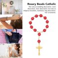 thumbnail image 3 of Rosary Beads Bracelet, Polishing Exquisite Virgin Mary Rosary Prayer Beads For Rear View Mirror Pendant Car Decor Interior, 3 of 8
