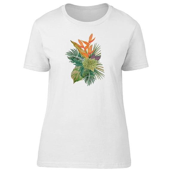 Exotic Flowers, Cool Tropical T-Shirt Women -Image by Shutterstock, Female Medium