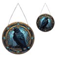 thumbnail image 1 of Vitral Animal Diamante Dibujo Adorno Cuervo Likrtyny Ventana Suncatcher, 1 of 9
