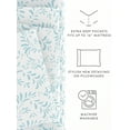 thumbnail image 4 of Ultra Soft & Breathable Wrinkle Free Bed Sheets Set - Light Blue Floral Vines Pattern for California King Bedding by Comfort Canopy, 4 of 11