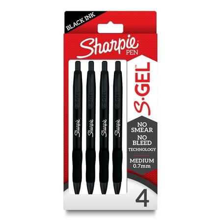 UPC: 0071641197237 | Sharpie S-Gel  Gel Pens  Sleek Metal Barrel  Midnight Blue  Medium Point (0.7mm)  Black Ink  4 Count