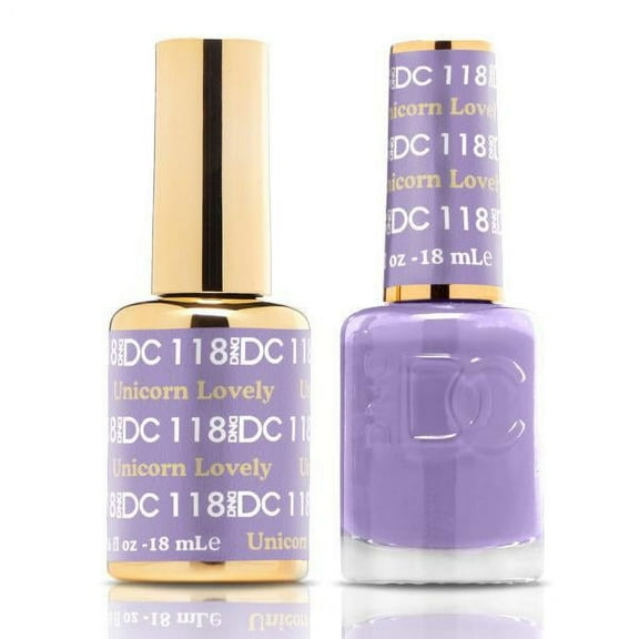 DND DC Soak Off Gel Polish   Matching Nail Polish Duo #118 Unicorn Lovely