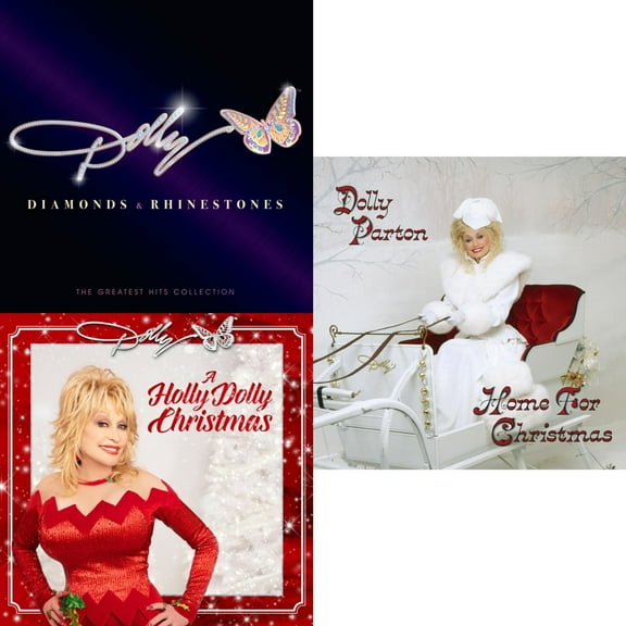 Diamonds & Rhinestones: The Greatest Hits Collection (2LP) & Holly Dolly Christmas (Opaque Red LP Vinyl) & Home For Christmas (140G)
