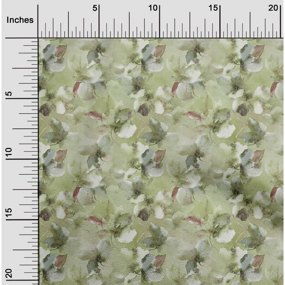 oneOone Cotton Jersey Light Green Fabric Flower Fabric For Sewing Printed Craft Fabric By The Yard 58 Inch Wide-ANW