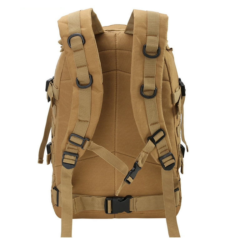 40L Military Tactical Backpack Large Army 3 Day Assault Pack Molle Bugout  Bag Rucksack (Tan)