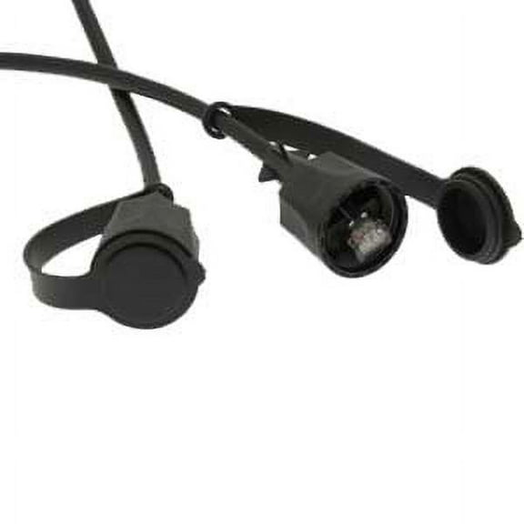 ACCL 200Ft Cat.6 FTP Industrial Outdoor Patch Cable w/Dust Cap Black, 1 Pack