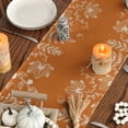 thumbnail image 5 of Sm:)e Eucalyptus Leaves Orange Fall Table Runner 13x90 Inch, Seasonal Autumn Holiday Home Kitchen Dining Decorations, 5 of 7