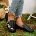thumbnail image 4 of Rokment Women's Winter Floral Embroidered Mary Jane Ballet Flats Retro Vintage Wide Width Slip on Low Heels Walking Loafers Dress Shoes for Travel 2026 Spring Fall Black Size 6, 4 of 6