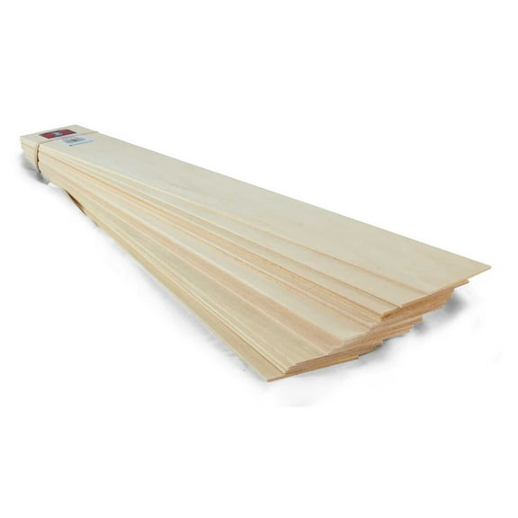 Midwest Products Co. 3/32x3x36 Bass Sheet 20 MID4003 Wood Building Supplies