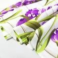 thumbnail image 3 of Purple Shower Curtain,Farmhouse Rustic Floral Fabric Shower Curtain, Watercolor Flower Shower Curtain with Hooks Home Bathroom Bathtubs Decor Easy Care Machine Washable Durable Polyester, 3 of 5