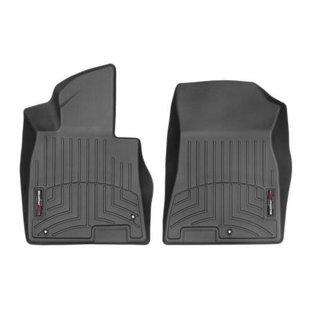 WeatherTech Custom Fit FloorLiners compatible with Sonata, Sonata Hybrid, K5 - 1st Row (Driver & Passenger), Black