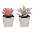 thumbnail image 1 of 2 uds mini combinación suculenta en maceta pequeños adornos creativos plantas de plástico verde artificial, 1 of 5