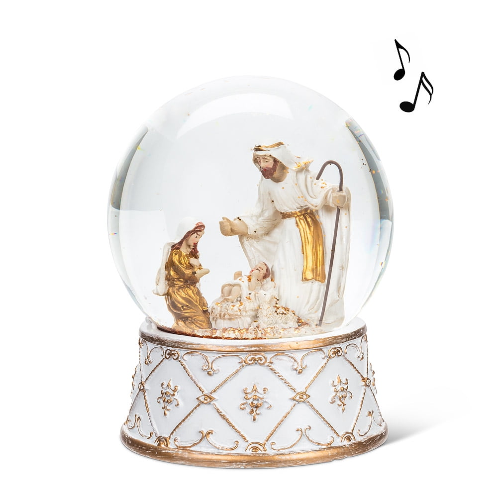 Holy Family Snow Globe with Music